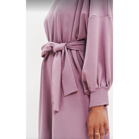 AMOUR VERT Lavender Nour Fleur Reverie Terry Sweatshirt Dress One Size N… - Picture 6 of 9